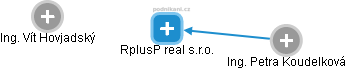 RplusP real s.r.o. - náhled vizuálního zobrazení vztahů obchodního rejstříku