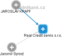 Real Credit servis s.r.o. - náhled vizuálního zobrazení vztahů obchodního rejstříku