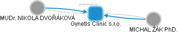 Gynetis Clinic s.r.o. - náhled vizuálního zobrazení vztahů obchodního rejstříku