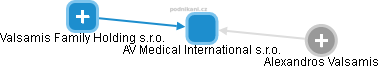 AV Medical International s.r.o. - náhled vizuálního zobrazení vztahů obchodního rejstříku