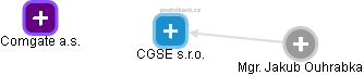 CGSE s.r.o. - náhled vizuálního zobrazení vztahů obchodního rejstříku