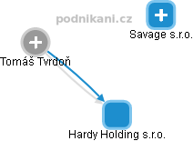 Hardy Holding s.r.o. - náhled vizuálního zobrazení vztahů obchodního rejstříku