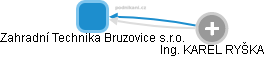 Zahradní Technika Bruzovice s.r.o. - náhled vizuálního zobrazení vztahů obchodního rejstříku
