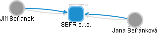 SEFR s.r.o. - náhled vizuálního zobrazení vztahů obchodního rejstříku