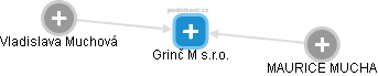 Grinč M s.r.o. - náhled vizuálního zobrazení vztahů obchodního rejstříku