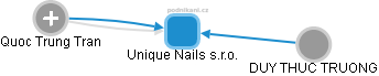 Unique Nails s.r.o. - náhled vizuálního zobrazení vztahů obchodního rejstříku