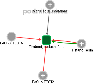 Timboni, nadační fond - náhled vizuálního zobrazení vztahů obchodního rejstříku