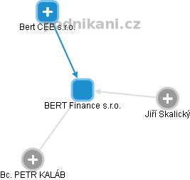 Bert FINance s.r.o. - náhled vizuálního zobrazení vztahů obchodního rejstříku