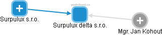 Surpulux delta s.r.o. - náhled vizuálního zobrazení vztahů obchodního rejstříku