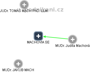 MACHOVIA SE - náhled vizuálního zobrazení vztahů obchodního rejstříku