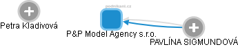 P&P Model Agency s.r.o. - náhled vizuálního zobrazení vztahů obchodního rejstříku