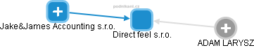 Direct feel s.r.o. - náhled vizuálního zobrazení vztahů obchodního rejstříku