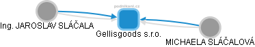 Gellisgoods s.r.o. - náhled vizuálního zobrazení vztahů obchodního rejstříku