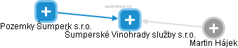 Šumperské Vinohrady služby s.r.o. - náhled vizuálního zobrazení vztahů obchodního rejstříku