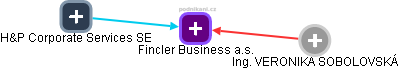 Fincler Business a.s. - náhled vizuálního zobrazení vztahů obchodního rejstříku