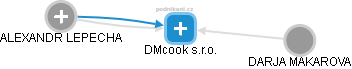 DMcook s.r.o. - náhled vizuálního zobrazení vztahů obchodního rejstříku