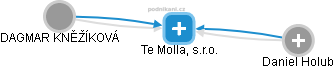 Te Molla, s.r.o. - náhled vizuálního zobrazení vztahů obchodního rejstříku