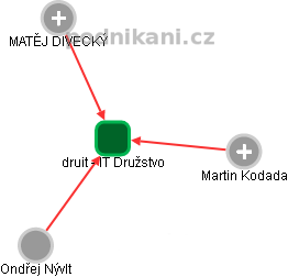 druit - IT Družstvo - náhled vizuálního zobrazení vztahů obchodního rejstříku