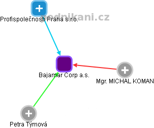 Bajamar Corp a.s. - náhled vizuálního zobrazení vztahů obchodního rejstříku