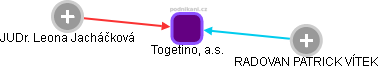 Togetino, a.s. - náhled vizuálního zobrazení vztahů obchodního rejstříku