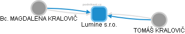 Lumine s.r.o. - náhled vizuálního zobrazení vztahů obchodního rejstříku