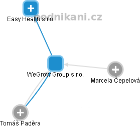 WeGrow Group s.r.o. - náhled vizuálního zobrazení vztahů obchodního rejstříku