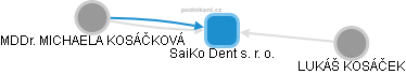 SaiKo Dent s. r. o. - náhled vizuálního zobrazení vztahů obchodního rejstříku