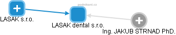 LASAK dental s.r.o. - náhled vizuálního zobrazení vztahů obchodního rejstříku