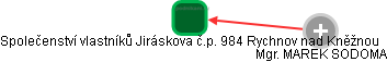 Společenství vlastníků Jiráskova č.p. 984 Rychnov nad Kněžnou - náhled vizuálního zobrazení vztahů obchodního rejstříku