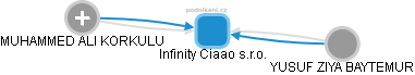 Infinity Ciaao s.r.o. - náhled vizuálního zobrazení vztahů obchodního rejstříku