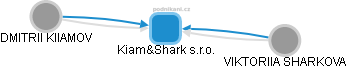 Kiam&Shark s.r.o. - náhled vizuálního zobrazení vztahů obchodního rejstříku