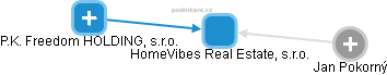 HomeVibes Real Estate, s.r.o. - náhled vizuálního zobrazení vztahů obchodního rejstříku
