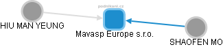 Mavasp Europe s.r.o. - náhled vizuálního zobrazení vztahů obchodního rejstříku