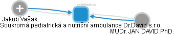 Soukromá pediatrická a nutriční ambulance Dr.David s.r.o. - náhled vizuálního zobrazení vztahů obchodního rejstříku