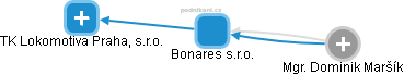 Bonares s.r.o. - náhled vizuálního zobrazení vztahů obchodního rejstříku