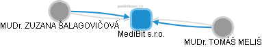 MediBit s.r.o. - náhled vizuálního zobrazení vztahů obchodního rejstříku