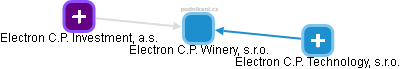 Electron C.P. Winery, s.r.o. - náhled vizuálního zobrazení vztahů obchodního rejstříku