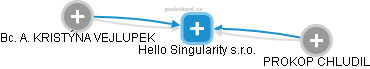Hello Singularity s.r.o. - náhled vizuálního zobrazení vztahů obchodního rejstříku