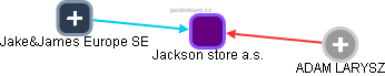 Jackson store a.s. - náhled vizuálního zobrazení vztahů obchodního rejstříku