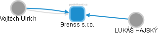 Brenss s.r.o. - náhled vizuálního zobrazení vztahů obchodního rejstříku