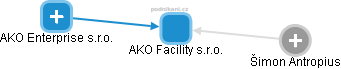 AKO Facility s.r.o. - náhled vizuálního zobrazení vztahů obchodního rejstříku