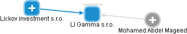 LI Gamma s.r.o. - náhled vizuálního zobrazení vztahů obchodního rejstříku