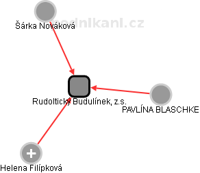 Rudoltický Budulínek, z.s. - náhled vizuálního zobrazení vztahů obchodního rejstříku