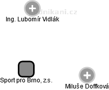 Sport pro Brno, z.s. - náhled vizuálního zobrazení vztahů obchodního rejstříku
