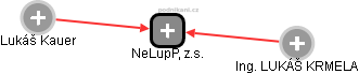 NeLupP, z.s. - náhled vizuálního zobrazení vztahů obchodního rejstříku