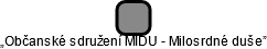 „Občanské sdružení MIDU - Milosrdné duše” - náhled vizuálního zobrazení vztahů obchodního rejstříku
