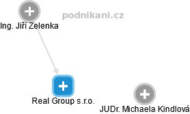 Real Group s.r.o. - náhled vizuálního zobrazení vztahů obchodního rejstříku