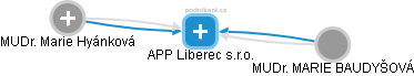APP Liberec s.r.o. - náhled vizuálního zobrazení vztahů obchodního rejstříku