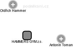 HAMMERS GYM z.s. - náhled vizuálního zobrazení vztahů obchodního rejstříku