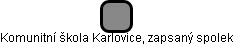 Komunitní škola Karlovice, zapsaný spolek - náhled vizuálního zobrazení vztahů obchodního rejstříku